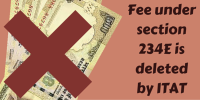 Fee under section 234E