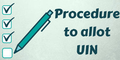 Procedure to allot UIN