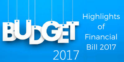 Highlights of financial bill 2017